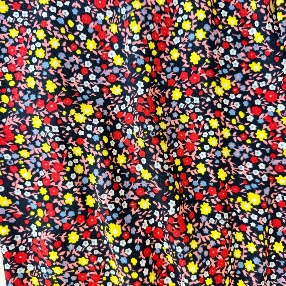 J Crew Floral Print Elastic Waist High Rise Womens Size S Pull On 3 inch Inseam
